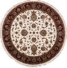 Jaipur White Round Hand Knotted 71 X 71  Area Rug 905-145312 Thumb 0