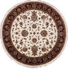 Jaipur White Round Hand Knotted 71 X 71 Area Rug 905-145312 Thumb 0