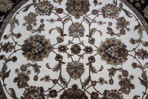 Jaipur White Round Hand Knotted 61 X 61 Area Rug 905-145313 Image 5