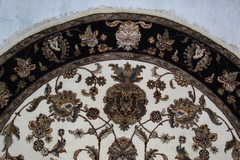 Jaipur White Round Hand Knotted 61 X 61 Area Rug 905-145313 Image 6