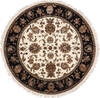 Jaipur White Round Hand Knotted 61 X 61  Area Rug 905-145313 Thumb 0