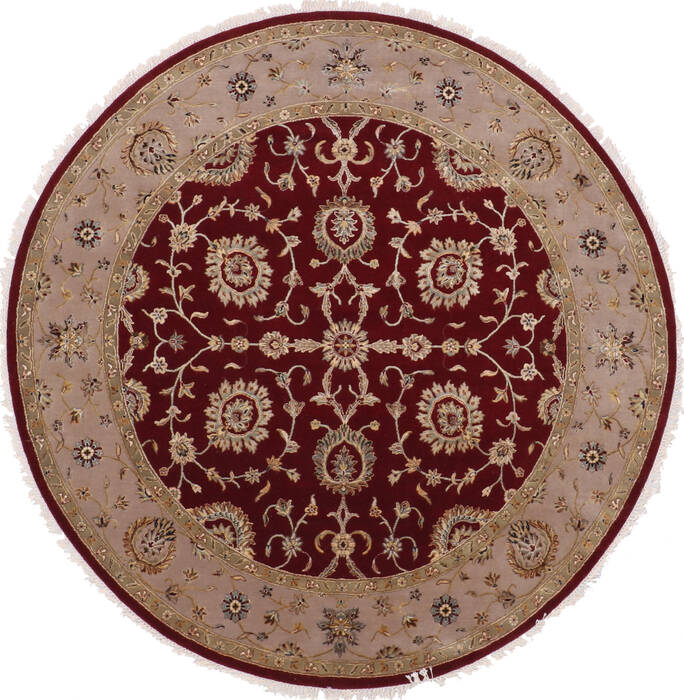 Jaipur Red Round Hand Knotted 80 X 81 Area Rug 905-145315 Image 0