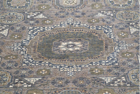 Chobi Grey Hand Knotted 51 X 68 Area Rug 700-145317 Image 3