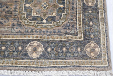Chobi Grey Hand Knotted 51 X 68 Area Rug 700-145317 Image 4