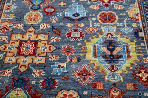 Chobi Blue Hand Knotted 40 X 60 Area Rug 700-145318 Image 3