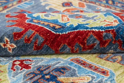 Chobi Blue Hand Knotted 40 X 60 Area Rug 700-145318 Image 5