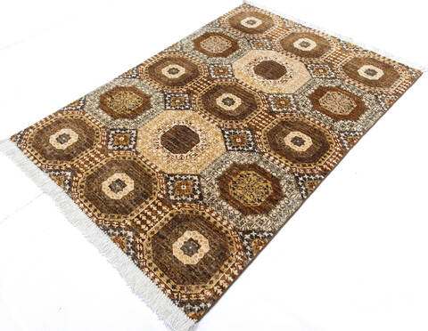 Chobi Brown Hand Knotted 40 X 59 Area Rug 700-145320 Image 2