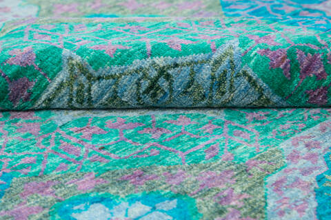 Chobi Green Hand Knotted 50 X 70 Area Rug 700-145322 Image 5