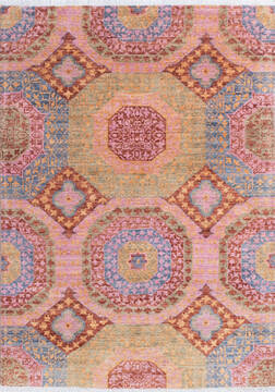 Chobi Multicolor Hand Knotted 5'0" X 7'0"  Area Rug 700-145323