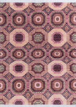 Chobi Red Hand Knotted 5'0" X 6'9"  Area Rug 700-145324
