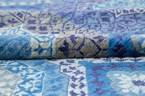 Chobi Blue Hand Knotted 80 X 100 Area Rug 700-145327 Image 6