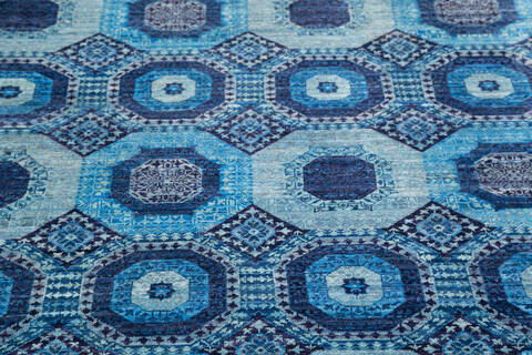 Chobi Blue Hand Knotted 60 X 90 Area Rug 700-145328 Image 3