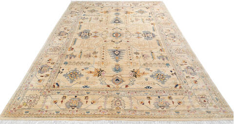 Chobi Beige Hand Knotted 90 X 126 Area Rug 700-145330 Image 1
