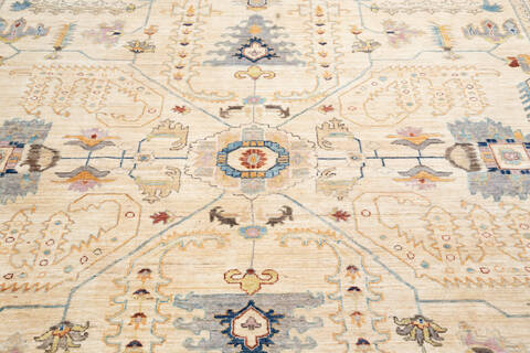 Chobi Beige Hand Knotted 90 X 126 Area Rug 700-145330 Image 3