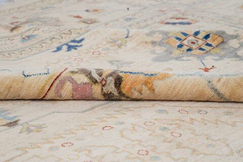Chobi Beige Hand Knotted 90 X 126 Area Rug 700-145330 Image 6