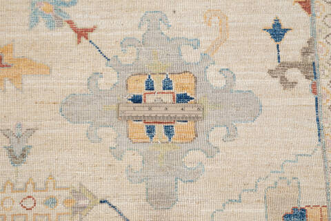 Chobi Beige Hand Knotted 90 X 126 Area Rug 700-145330 Image 7