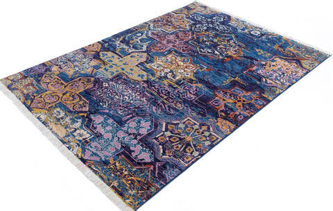 Chobi Blue Hand Knotted 57 X 710 Area Rug 700-145335 Image 2