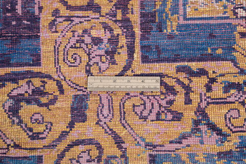 Chobi Blue Hand Knotted 57 X 710 Area Rug 700-145335 Image 6
