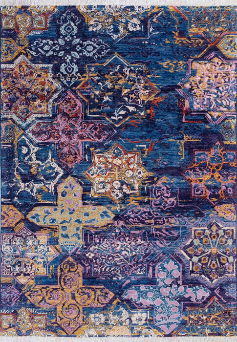 Chobi Blue Hand Knotted 57 X 710 Area Rug 700-145335 Image 0