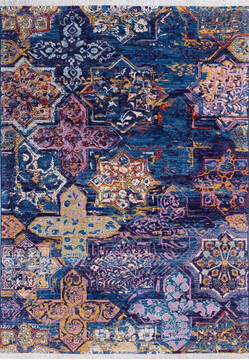 Chobi Blue Hand Knotted 5'7" X 7'10"  Area Rug 700-145335