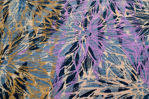 Chobi Blue Hand Knotted 57 X 710 Area Rug 700-145336 Image 3