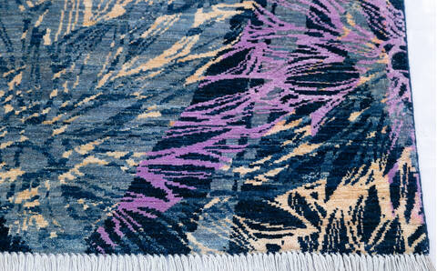 Chobi Blue Hand Knotted 57 X 710 Area Rug 700-145336 Image 4