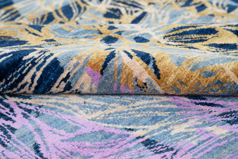 Chobi Blue Hand Knotted 57 X 710 Area Rug 700-145336 Image 5