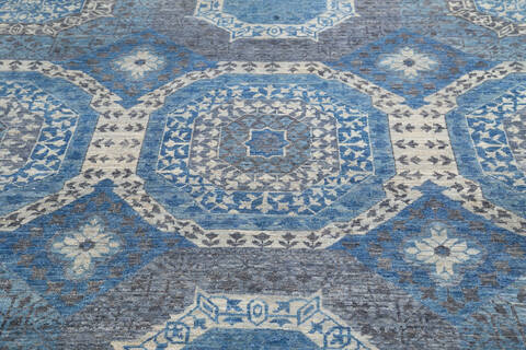 Chobi Blue Hand Knotted 70 X 104 Area Rug 700-145337 Image 3