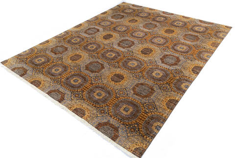 Chobi Brown Hand Knotted 80 X 100 Area Rug 700-145338 Image 2
