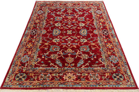 Chobi Red Hand Knotted 51 X 68 Area Rug 700-145339 Image 1