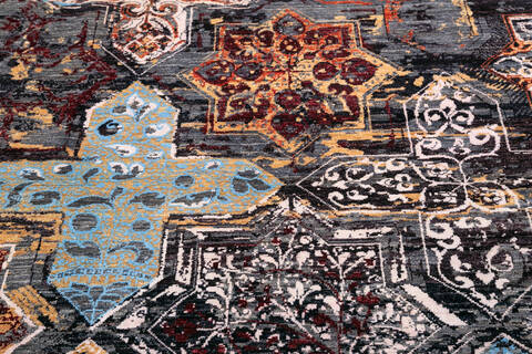 Modern Multicolor Hand Knotted 410 X 68 Area Rug 700-145343 Image 3