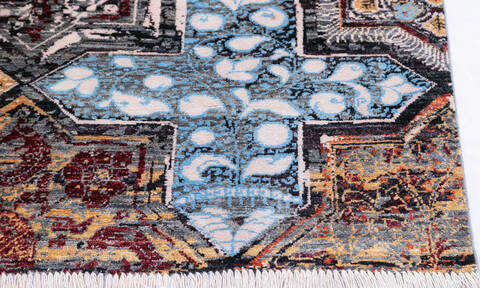 Modern Multicolor Hand Knotted 410 X 68 Area Rug 700-145343 Image 4
