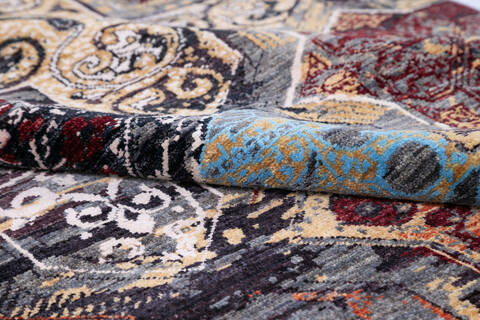 Modern Multicolor Hand Knotted 410 X 68 Area Rug 700-145343 Image 5