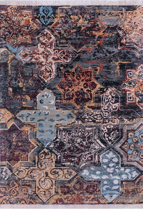 Modern Multicolor Hand Knotted 410 X 68 Area Rug 700-145343 Image 0