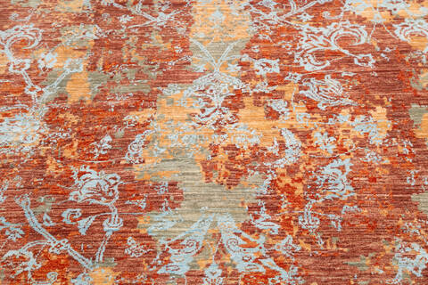 Modern Orange Hand Knotted 53 X 81 Area Rug 700-145345 Image 3