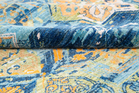 Modern Blue Hand Knotted 60 X 90 Area Rug 700-145346 Image 5