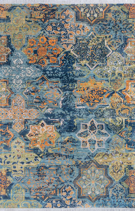 Modern Blue Hand Knotted 60 X 90 Area Rug 700-145346 Image 0