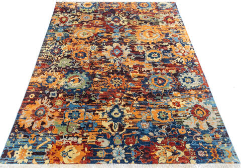 Modern Orange Hand Knotted 68 X 99 Area Rug 700-145347 Image 1