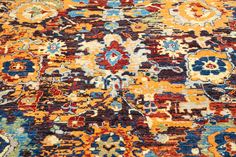 Modern Orange Hand Knotted 68 X 99 Area Rug 700-145347 Image 3