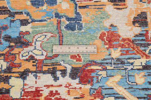 Modern Orange Hand Knotted 68 X 99 Area Rug 700-145347 Image 6