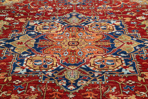 Chobi Red Hand Knotted 90 X 120 Area Rug 700-145348 Image 3