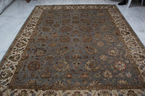 Jaipur Blue Hand Knotted 81 X 103 Area Rug 905-145350 Image 10