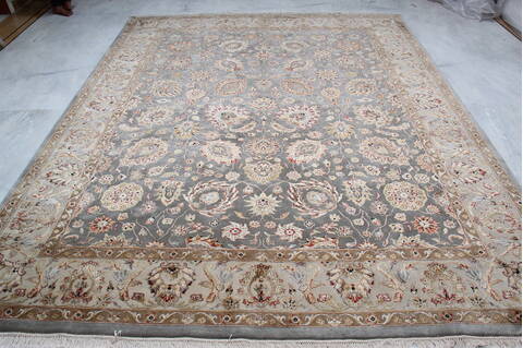 Jaipur Blue Hand Knotted 81 X 103 Area Rug 905-145350 Image 1