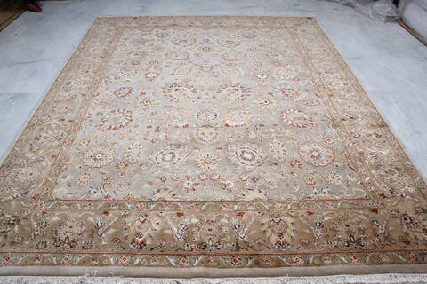 Jaipur Beige Hand Knotted 80 X 103 Area Rug 905-145352 Image 1