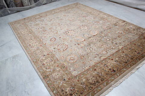 Jaipur Beige Hand Knotted 80 X 103 Area Rug 905-145352 Image 2