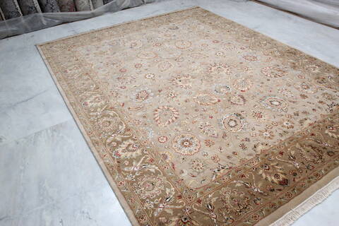 Jaipur Beige Hand Knotted 81 X 105 Area Rug 905-145353 Image 2