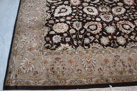 Jaipur Brown Hand Knotted 82 X 100 Area Rug 905-145354 Image 3