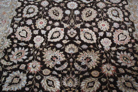Jaipur Brown Hand Knotted 82 X 100 Area Rug 905-145354 Image 5