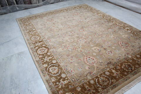 Jaipur Beige Hand Knotted 81 X 101 Area Rug 905-145358 Image 2