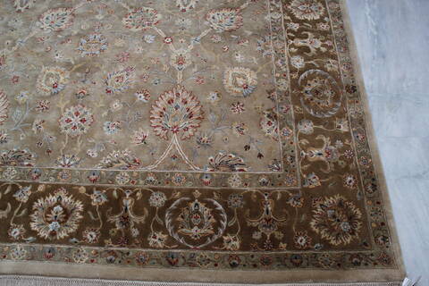 Jaipur Beige Hand Knotted 81 X 101 Area Rug 905-145358 Image 4